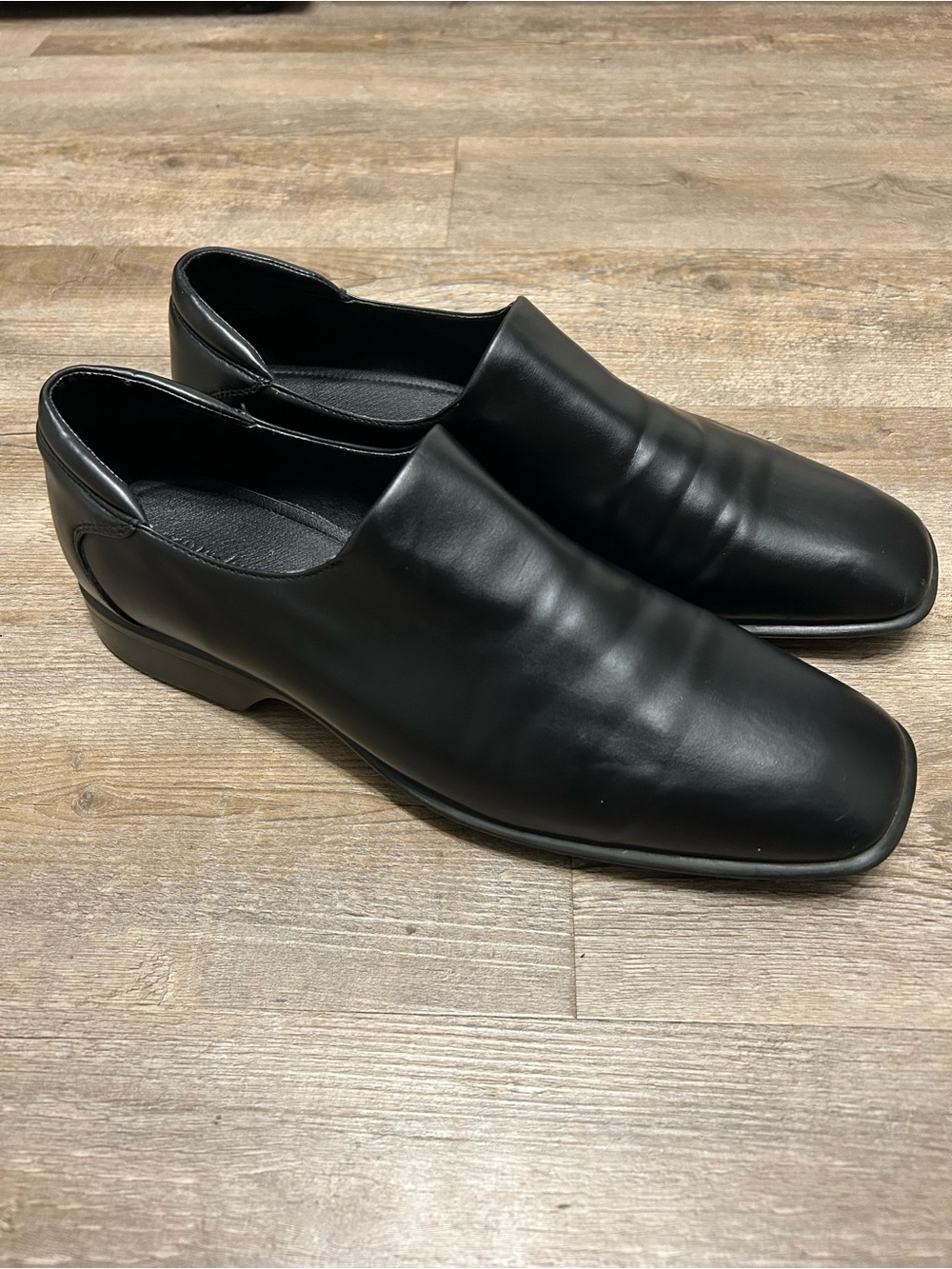 Donald J. Pliner Rex Stretch Men’s Size 11 -11.5 Black Slip-On Leather Loafers